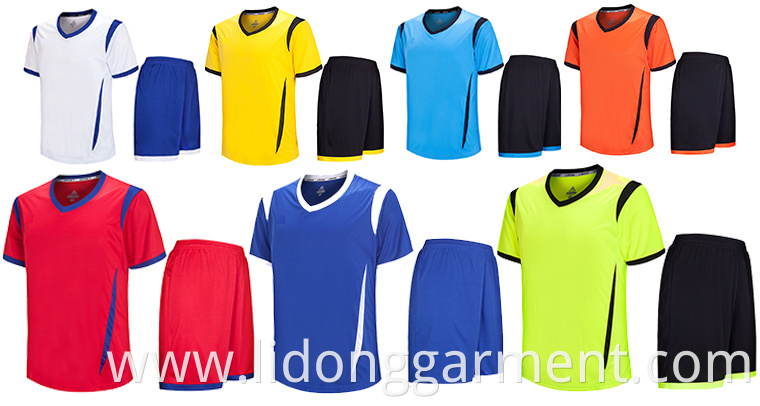 Custom Cheap Kids Football Team Sweatsuit Kits Jersey Football Shirt Uniform In China